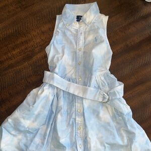 Ralph Lauren Kids Casual Polo Dress - Light Blue